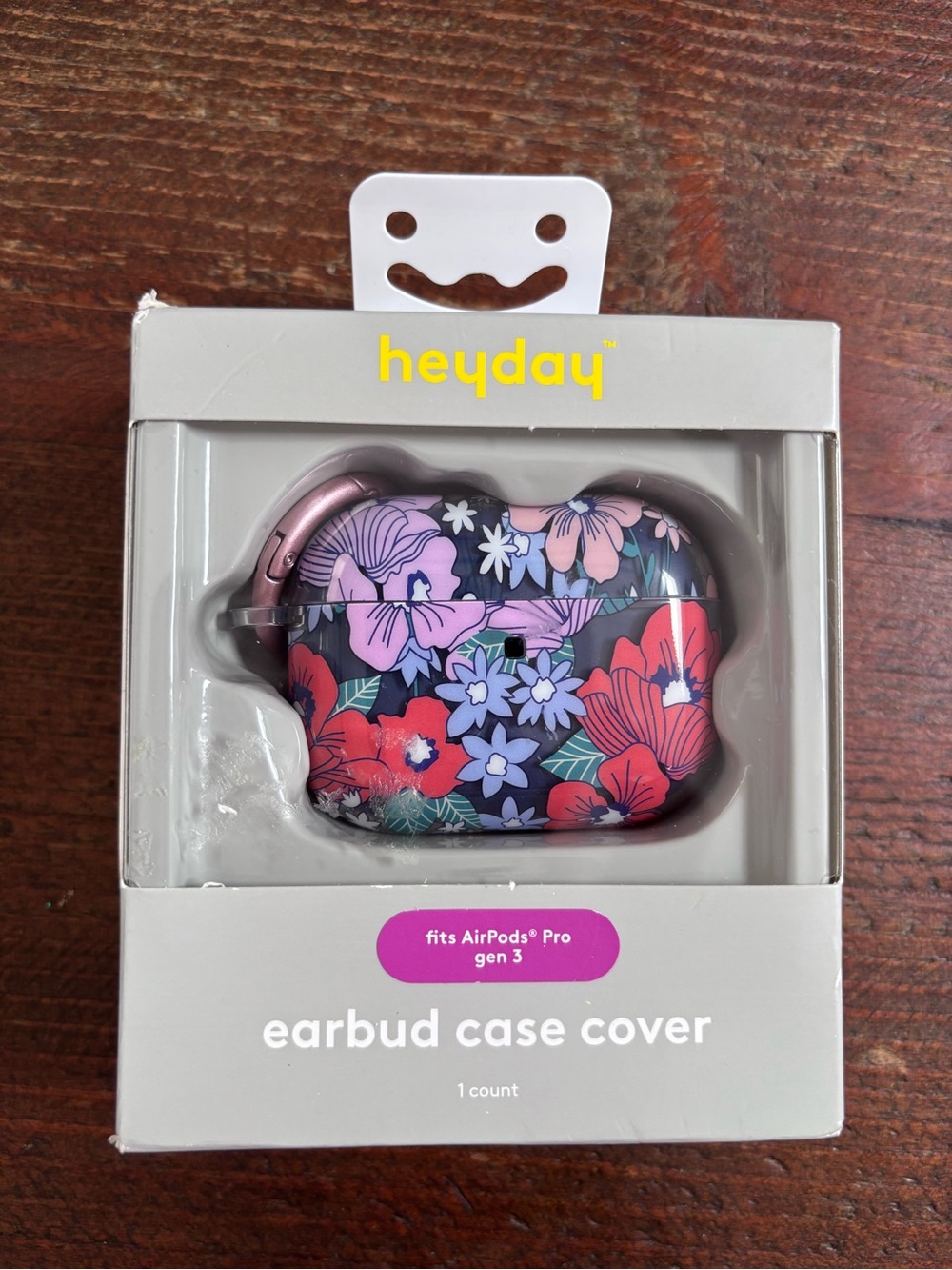 AirPods Pro 3rd Gen heyday Navy Floral Case Cover with Red & Pink Flowers NWT